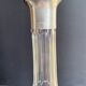 Blown crystal decanter, cut and silver collar