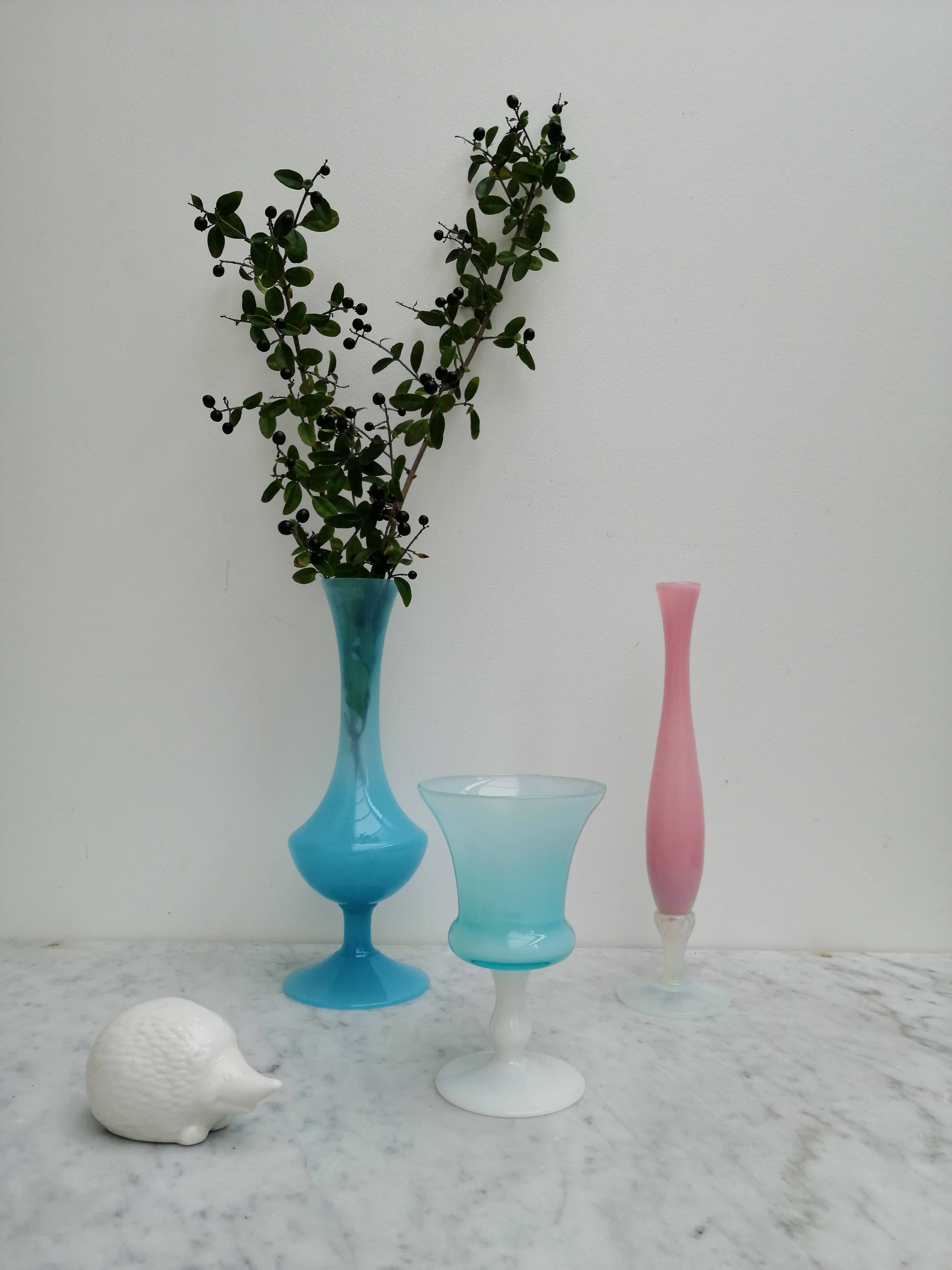 Vases in opaline