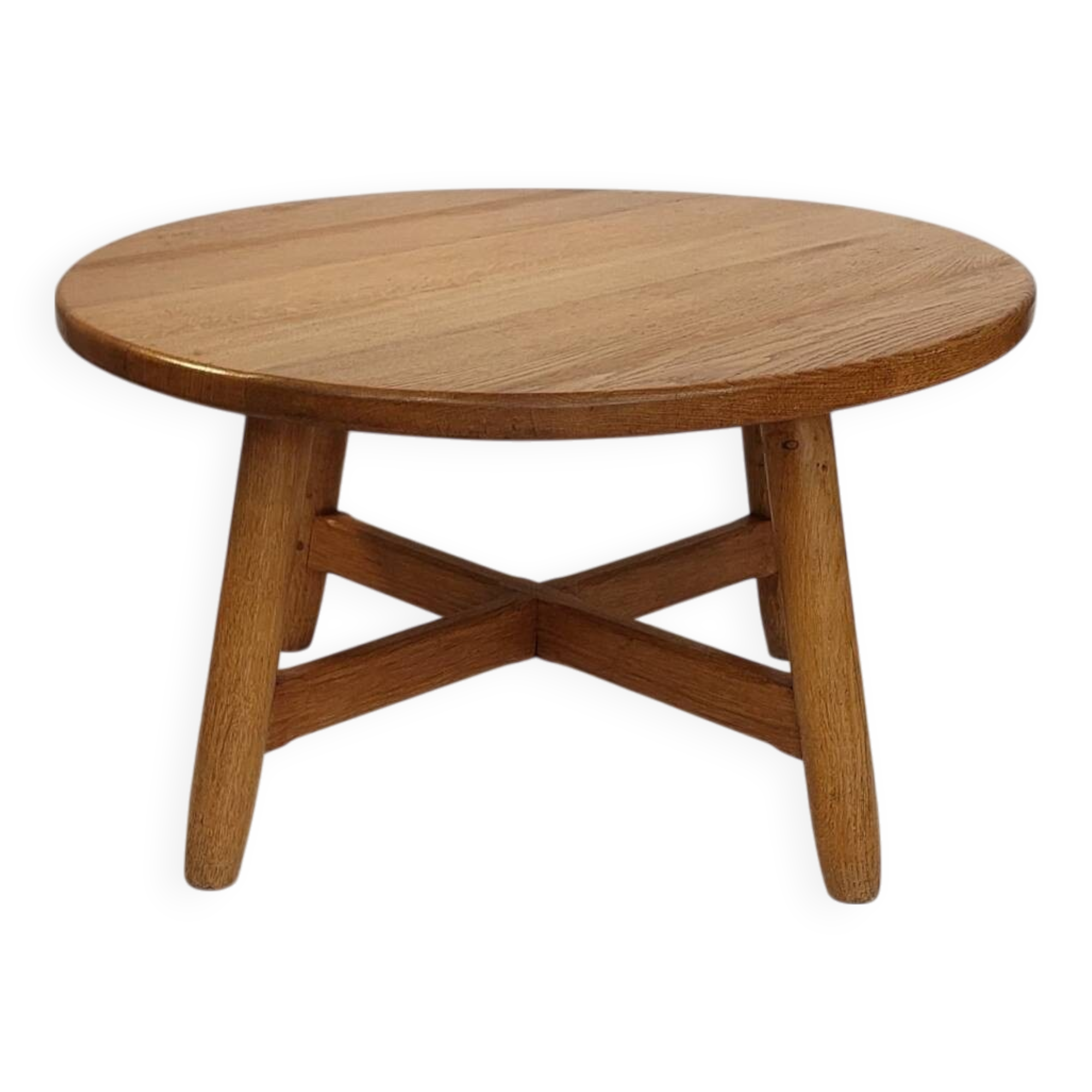 Brutalist oak coffee table