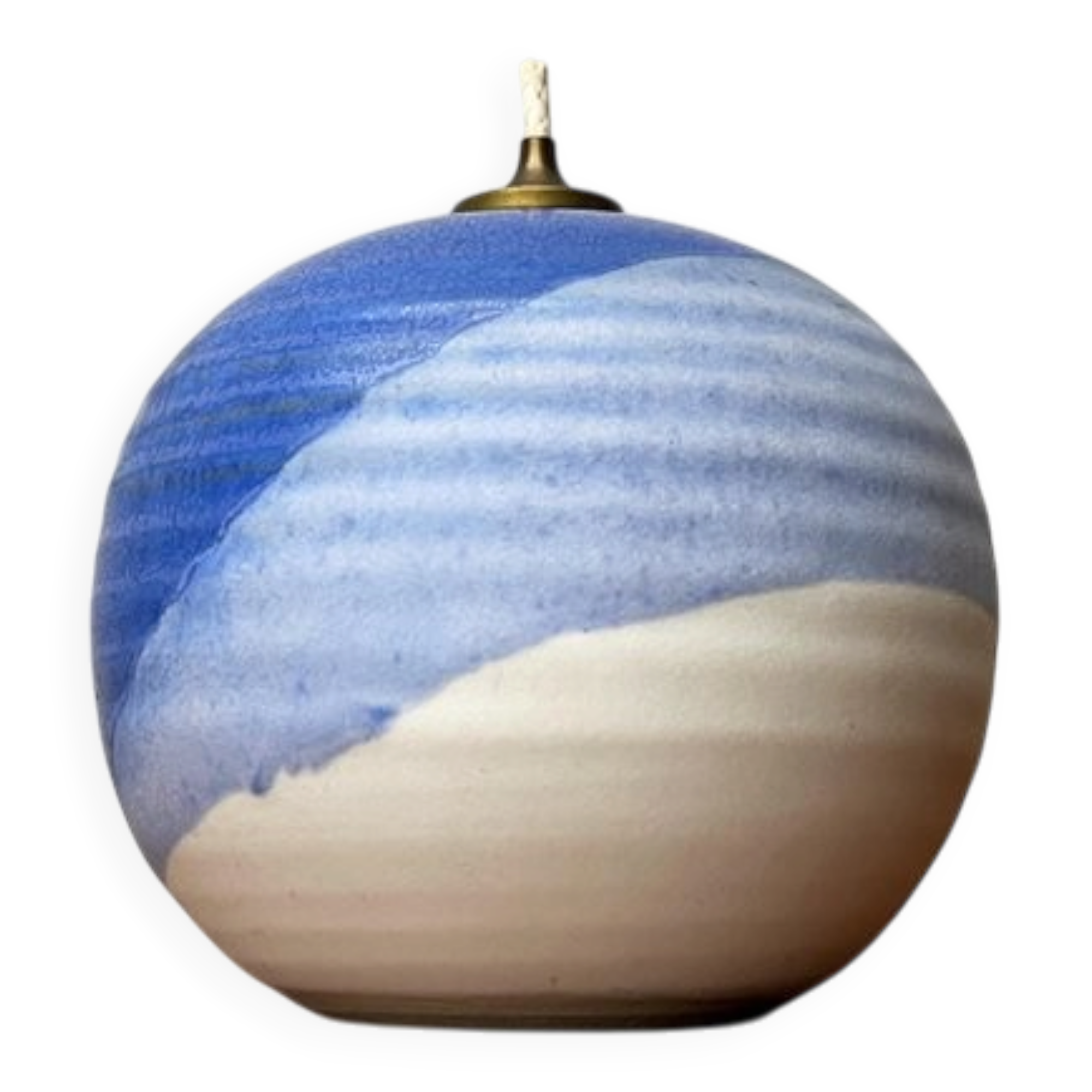 Mid-century studio pottery oil lamp by Karsten Nielsen for KN Keramik, 1960s.