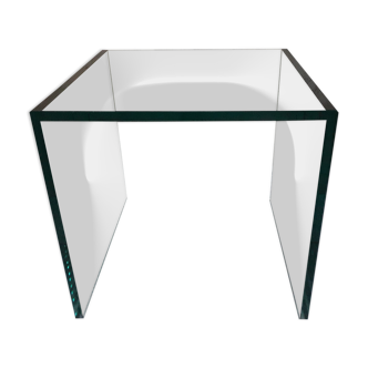 Table d'appoint minimaliste en verre