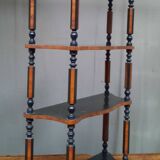 Blackened wooden wall shelf