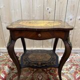 Louis XV style side table in marquetry