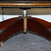 Antique Chesterfield Office Chair in Hand-Dyed Leather in Georgian Style