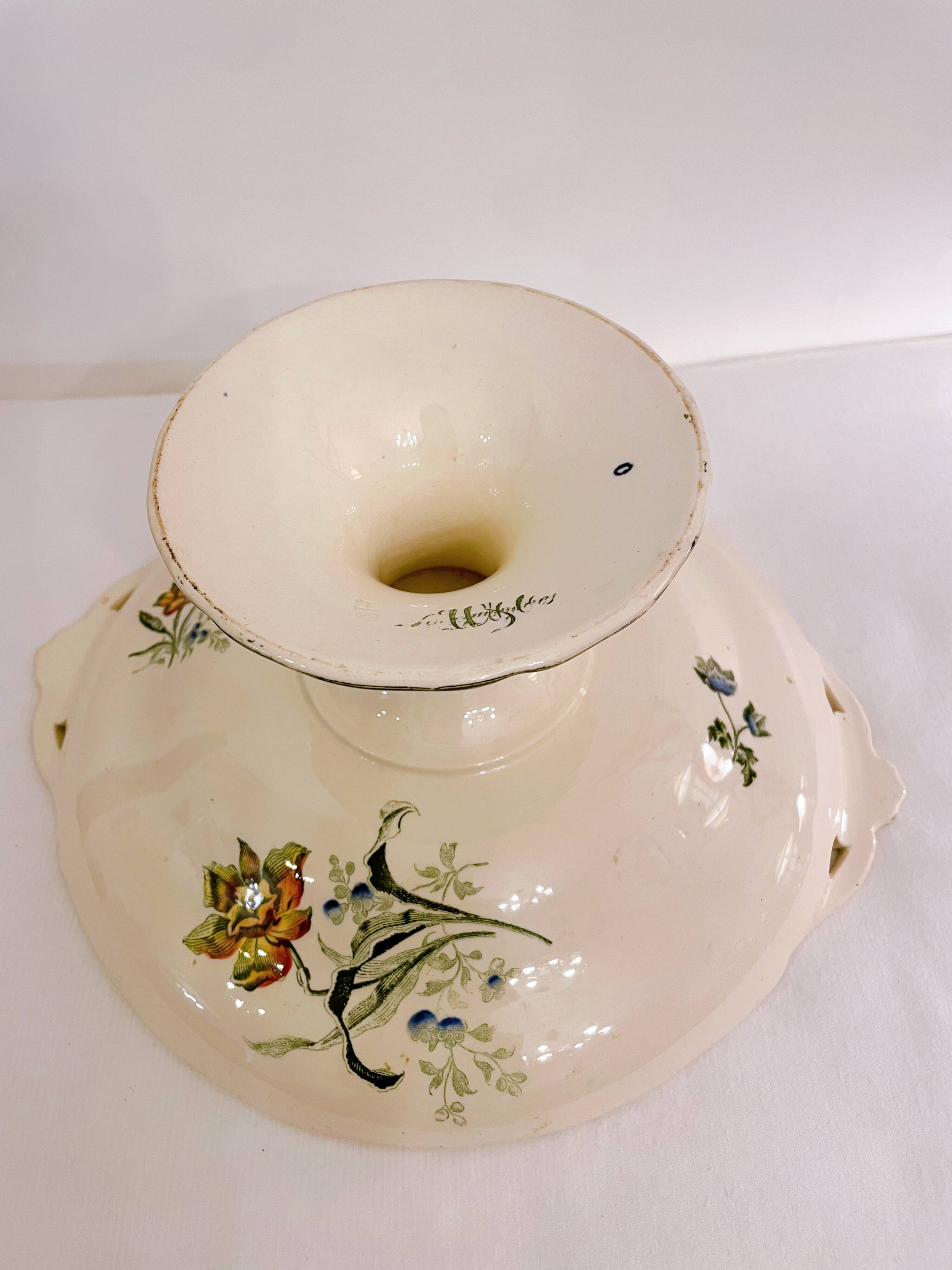 "Fontanges" fruit bowl, Sarreguemines