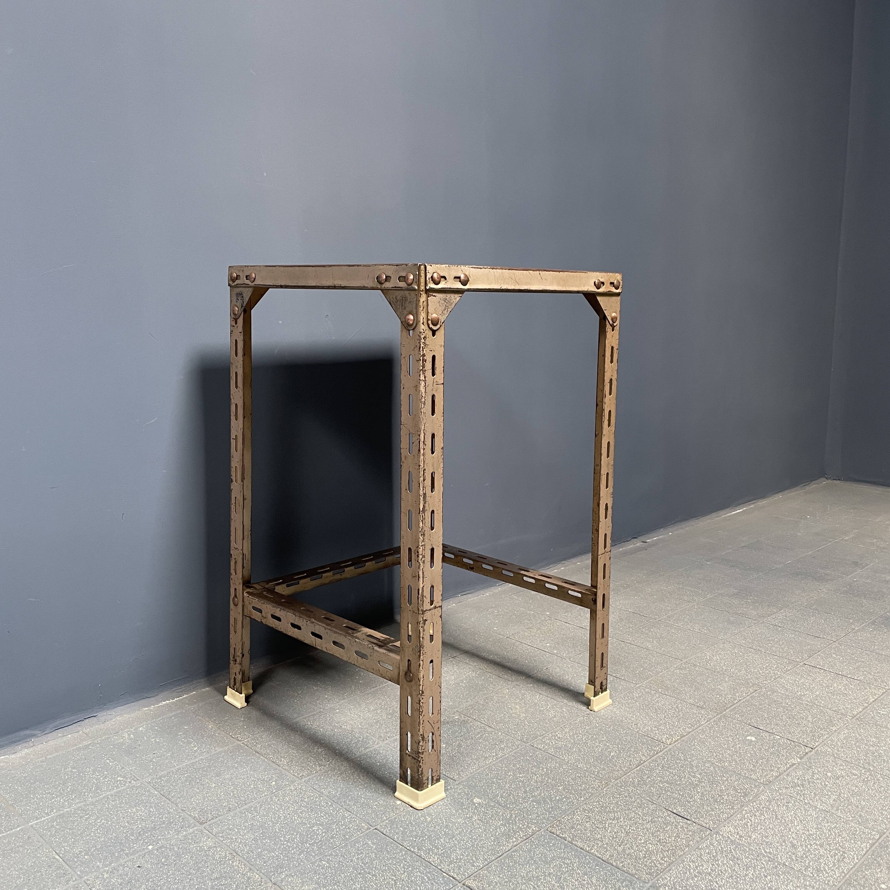 Industrial vintage iron side table