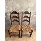 Paire de chaises en paille