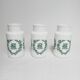 Set of 3 opaline apothecary pots