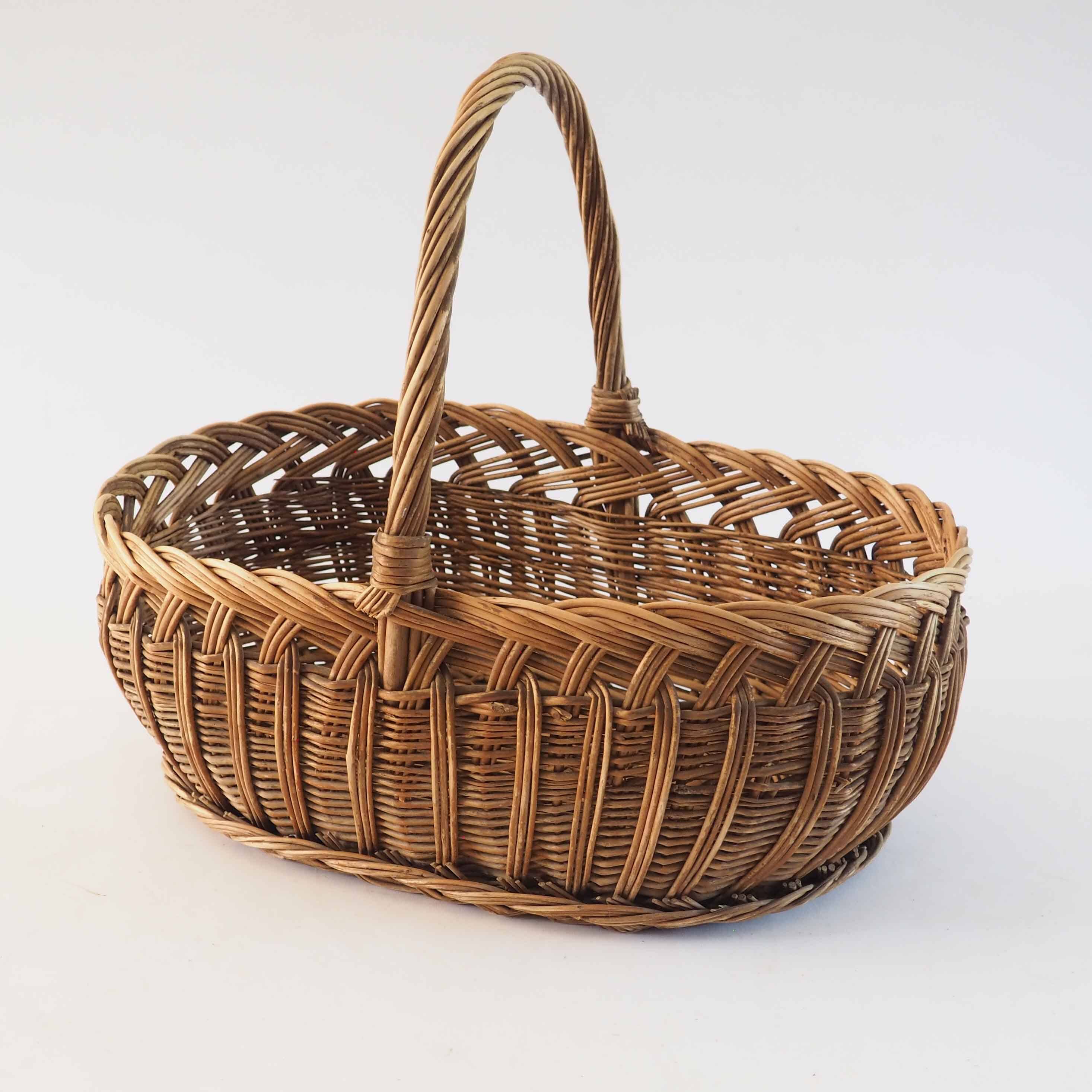 Rattan basket weaving