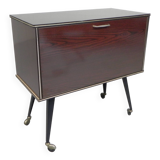 Vintage drinks cabinet, bar on castors, 1960s