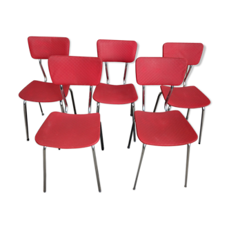 Set of 5 vintage chairs