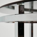 Table basse en chrome et verre