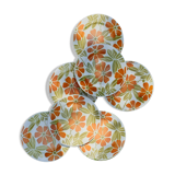 Suite of 7 dessert plates Digoin