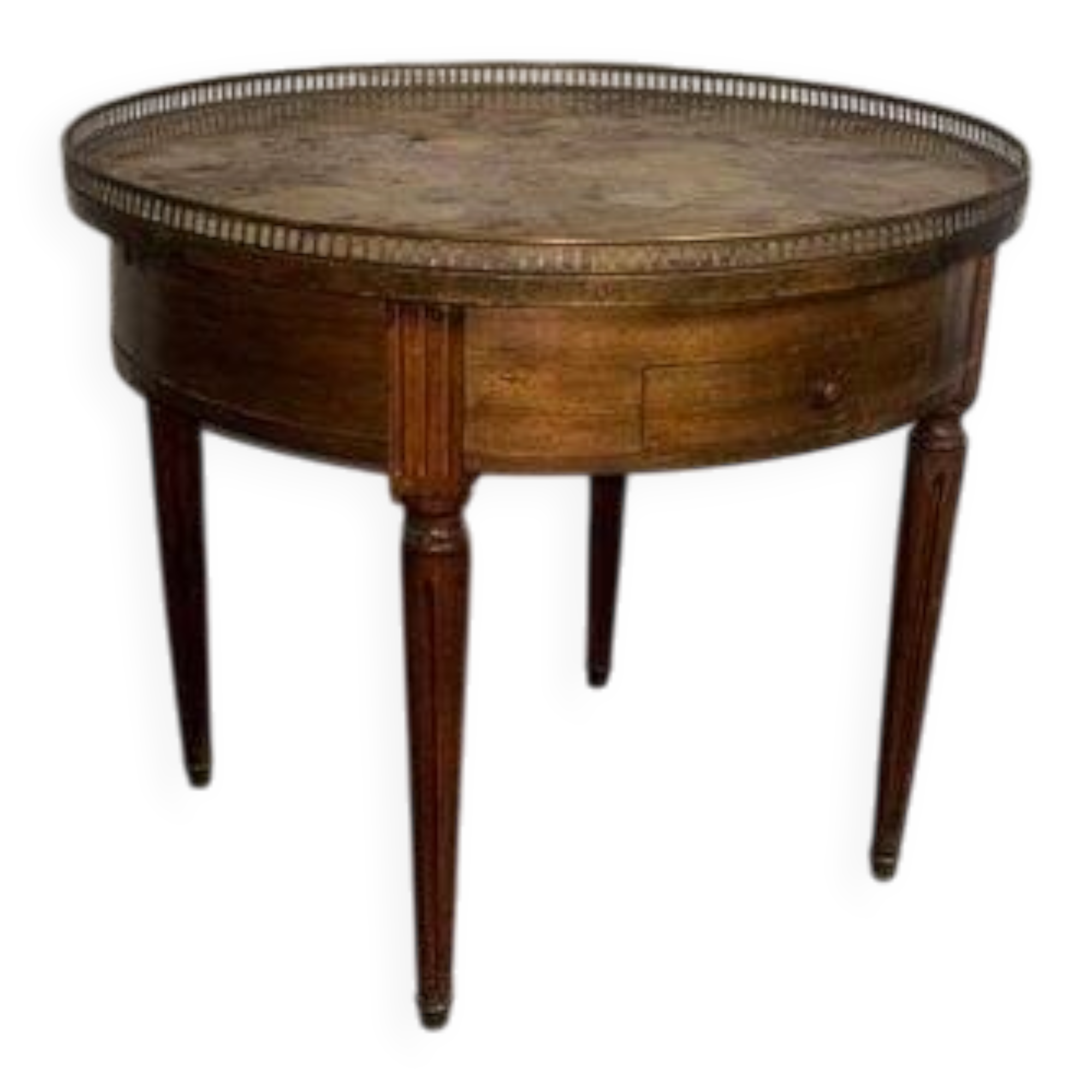Ancienne table basse guéridon bouillotte d'époque TRANSPORT POSSIBLE