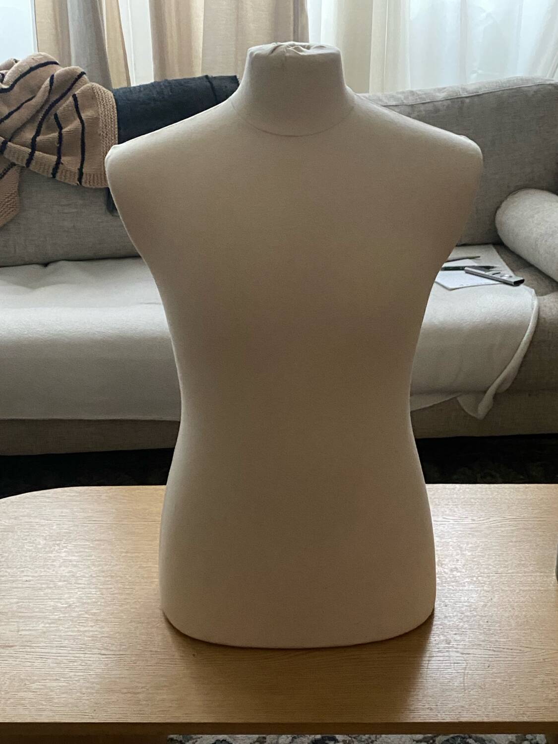 Fabric seamstress bust