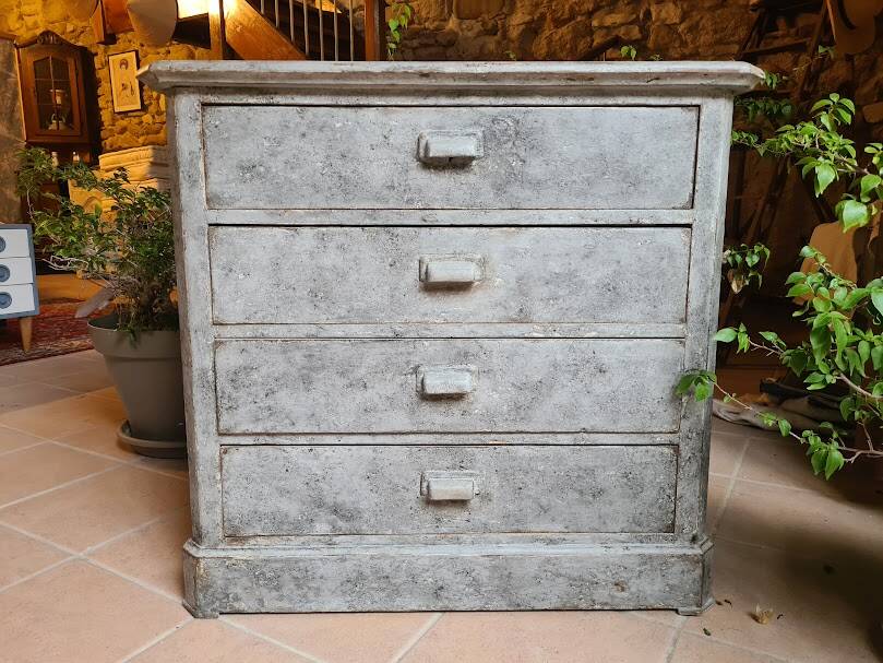 Antique chest of drawers with antique patina