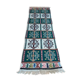Handmade kilim runner rug with traditional design