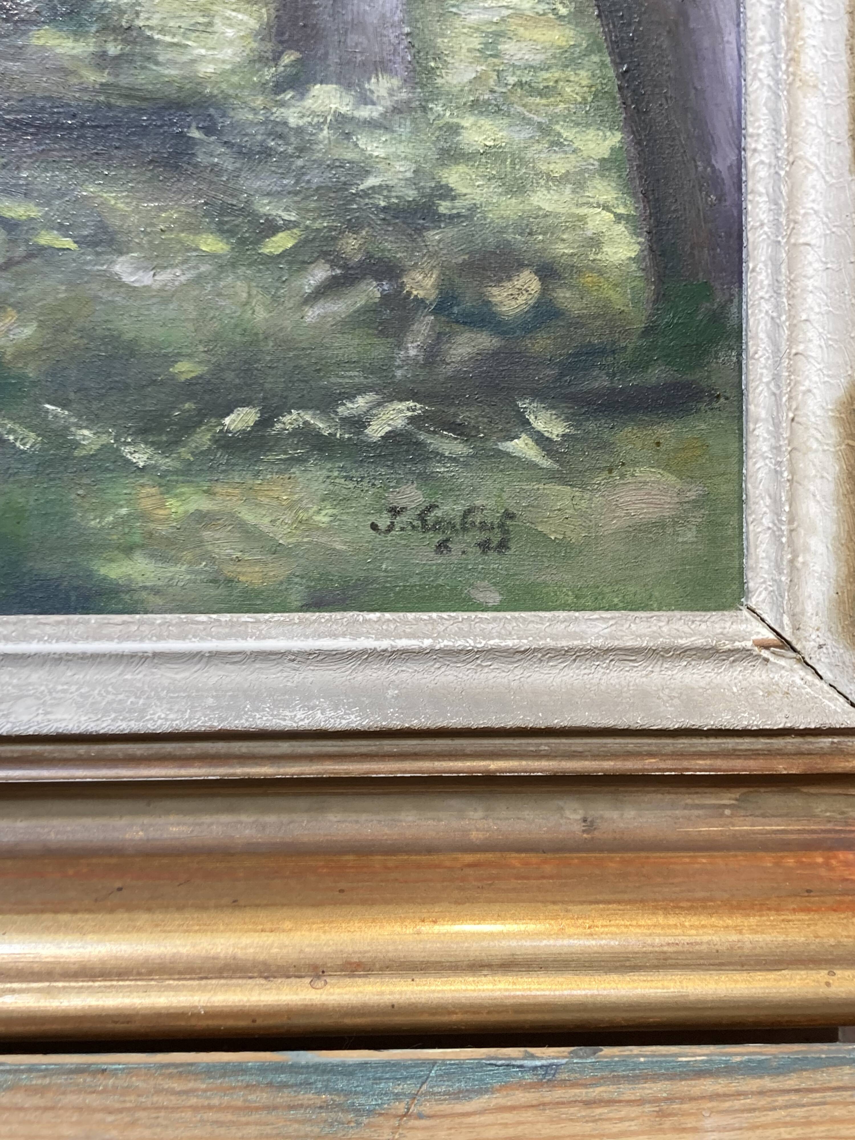 Original acrylic framed on two sides by J. Sabyt