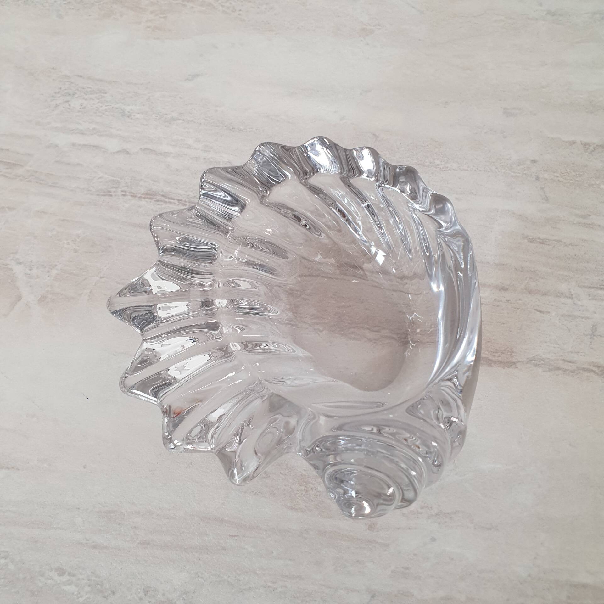 Vide-Poche coquillage en verre transparent