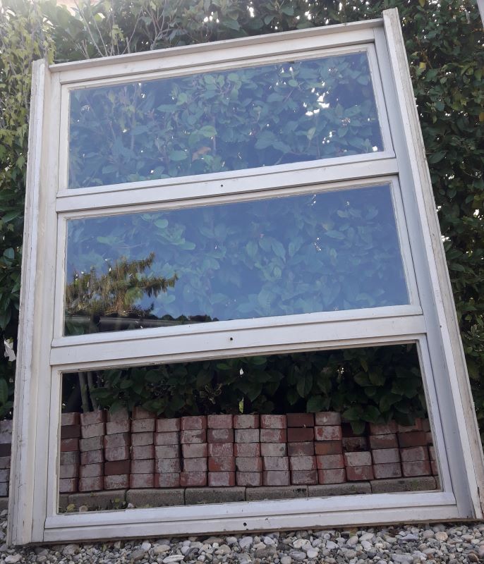 Wooden canopy 3 windows with bellows and abbatant