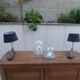 Vintage wooden buffet with a waxed finish, 2 sliding doors.