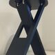 Suzy stool Adrian Reed black folding stool, 1980s design