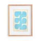 Abstract painting 30x40cm framed "era" light blue signed Eawy