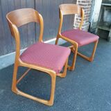 Pair of Baumann sled chairs
