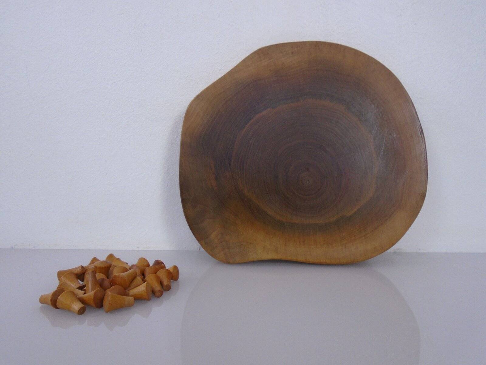 Handcrafted Wooden Solitaire Game, Germany, 1970s