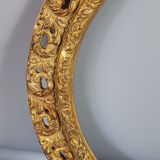 Old oval frame open wood