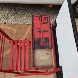 Folding children's desk made of painted wood