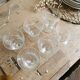 6 Chiseled Crystal Glasses, 1950s