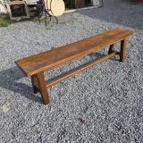Solid oak farmhouse bench, 160cm in length.