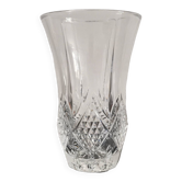Lorraine cast crystal cylindrical vase with flared neck