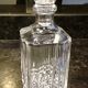 Chiseled crystal carafe with cork
