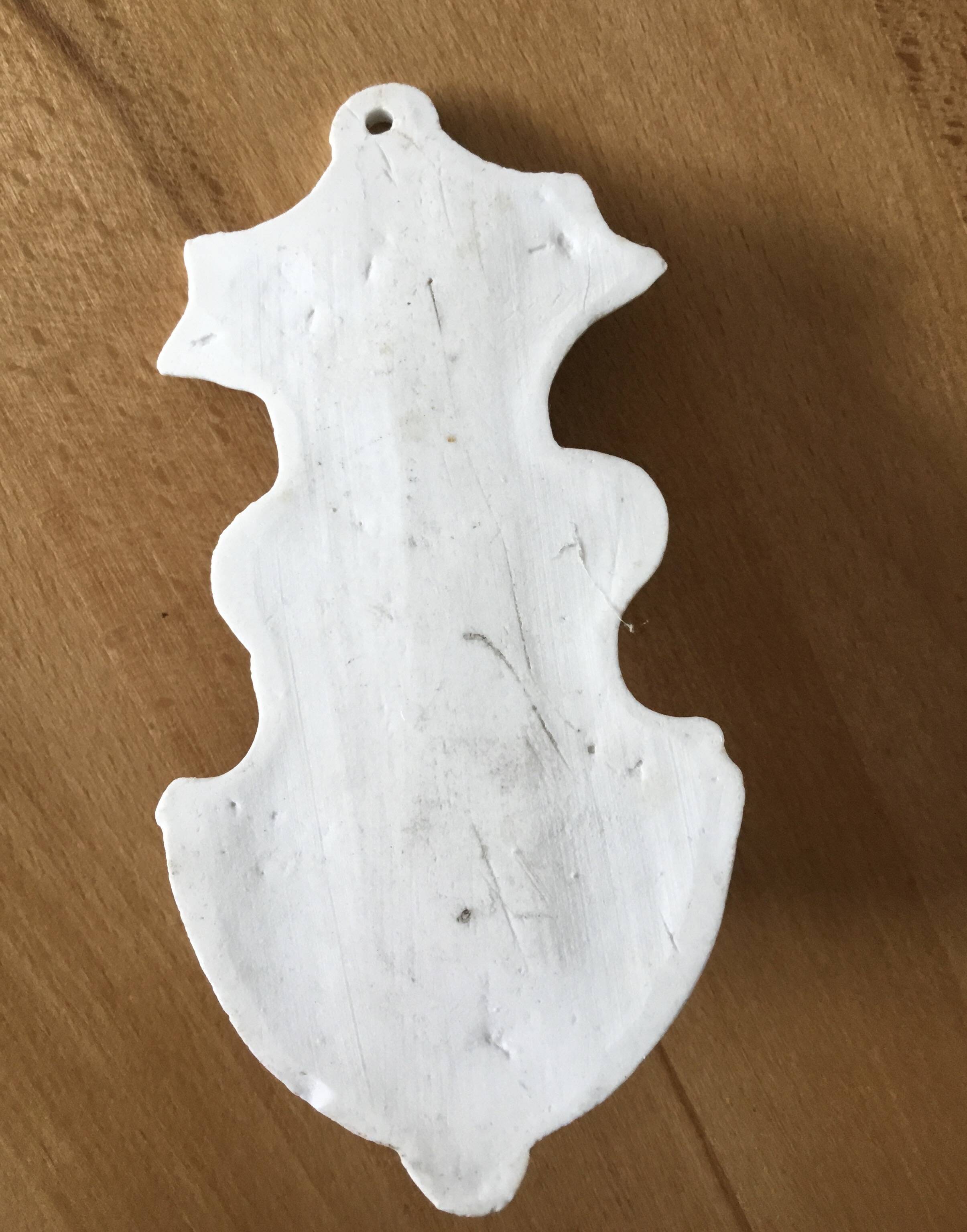 Small old stoup in white porcelain late 19th century