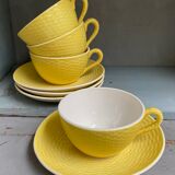 Cups and saucers Digoin Sarreguemines
