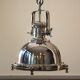 Nickel pendant light, industrial style