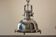 Nickel pendant light, industrial style