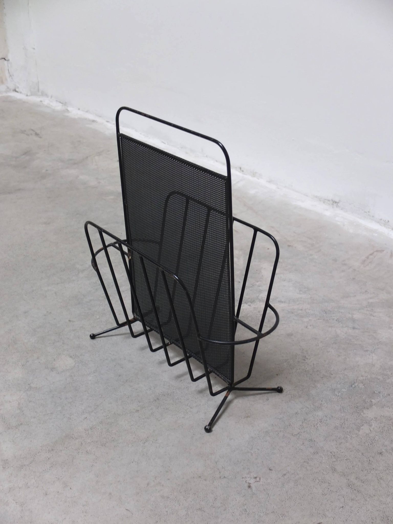 Rare magazine holder by Mathieu Matégot for Artimeta, 1950s