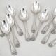 Christofle Vendôme Shell, 62-piece cutlery set, silver-plated knives.