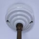 Articulated wall light glass Holophane brass porcelain