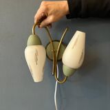Mid-century opaline glass wall lamp
