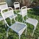 Chaises de jardin en métal perforé