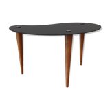 Black glass tripod table 1950