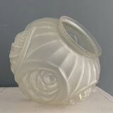 Art Deco ball vase with roses