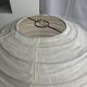 Suspension in rattan and natural japanese linen lantern shape h70 d50