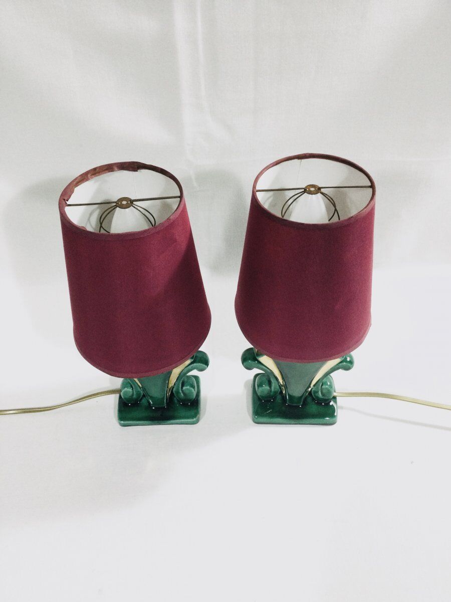 Pair of art deco lamps