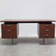 Freestanding modernist writing desk in wengé, 1960s