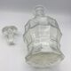 Old faceted glass liqueur carafe and stopper - 27 cm